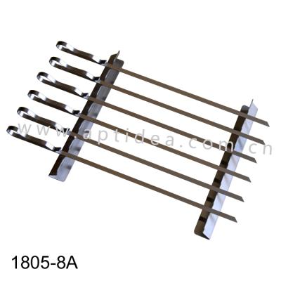 China Easily Cleaned 6-Piece Kebab Skewer - Kebab Rack and Grill Set for sale