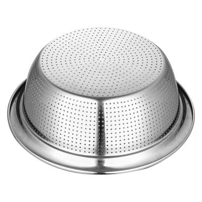 中国 MD 30cm Dishwasher Safe Large Basin Colander Basket Stainless Steel Colander Bowls Fruit Colander 販売のため