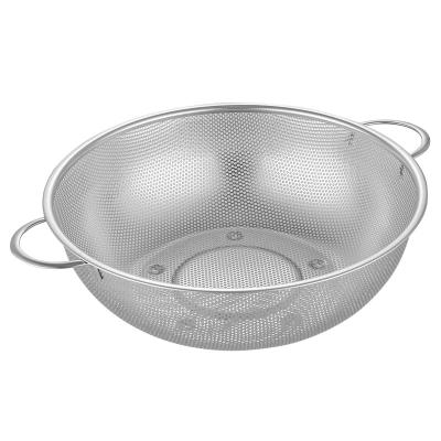 中国 MD Factory Hot Sale Various Large Durable Stainless Steel Colander Bowl Container Big Extra Large 40.5cm Colander With Mesh 販売のため