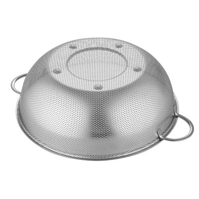 China DH Colander 40cm Stainless Strainer for Rice Washing Colander Bin Bowl for sale