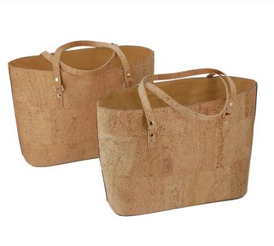 China Cork Shopping Bags Custom Handled With 100% Cotton Lining Lightweight Fashion Shopping Tote Bag for sale