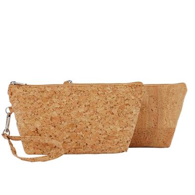 China Eco Friendly Wholesale Organic Biodegradable Vegan Bags 100% Cotton Backing Natural Cork Bags For Cosmetic for sale