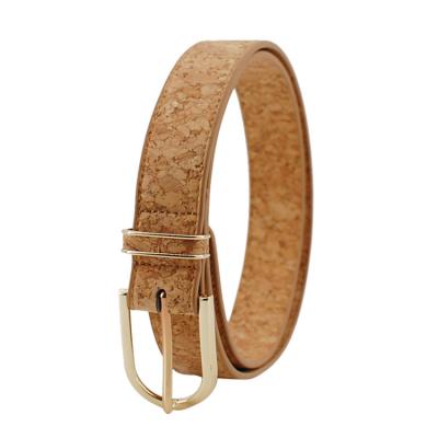 China Durable Factory Direct Selling Belts Woman Cork Vegan Leather Lady Belt 2021 for sale