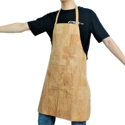 China Cork Fabric Kitchen Cooking Gardening Natural And Special Dustproof Waterproof Apron With Logo for sale