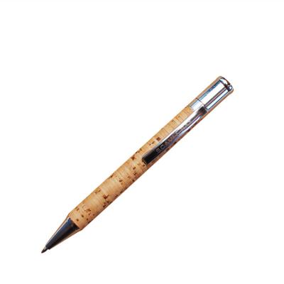 China Cork Wholesale Natural Cork Gift Pen Recycled Logo Natural Eco Cork Ball Customized Wooden Parque Point for sale