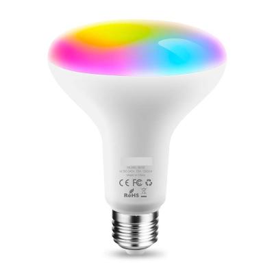 China Residential dimmable BR30 13W LED RGB+CCT smart bulb with tuya solution&Alexa & Google Assistant for sale