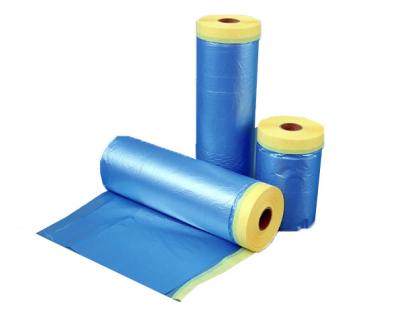 China Universal Plastic Sheet Roll For Car Overspray Masking Film Single Sided for sale