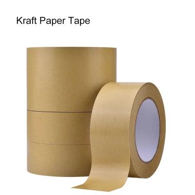 China Pressure Sensitive Self Adhesive Carton Packing Brown Paper Tape Single Sided for sale