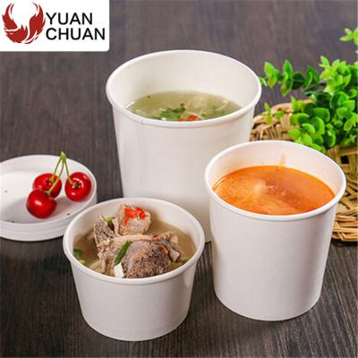 China 100% Eco-friendly Simple Round Paper Paper Soup Cups For Packing for sale