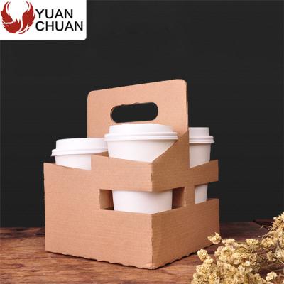 China Biodegradable Disposable Coffee Tray, Cup Holder-Durable Cup Holder for 2 or 4 Cups of Coffee, for Food Dispensing Service for sale