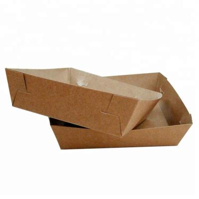 China Waterproof Cardboard Paper Boat Tray With Gravy Food Oyster Bucket Use for sale