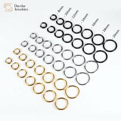 China GD Same Paragraph Titanium Steel Jewelry Hip Hop Circle Burst Round Hoop Earrings for sale