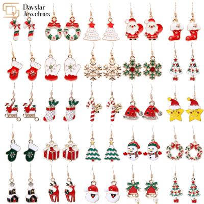 China Kerstmisoorringen voor van de Vakantieoorringen van Vrouwen van de Kerstmisboom Zilveren de Elandensneeuwman Santa Drop Dangle Earrings Te koop