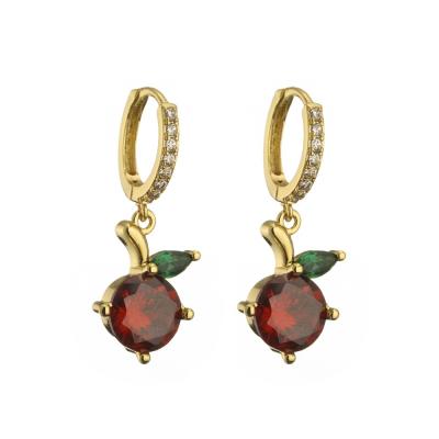 China Bergkristal Crystal Fruit Earrings Contemporary 925 Zilveren OEM van Hoepeloorringen Te koop