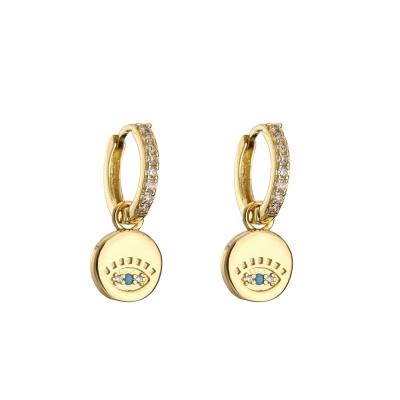 China Gold Plated Rhinestone Hoop Earrings for sale