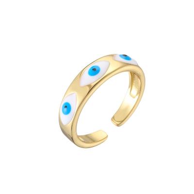 China Email Kwaad Oog Ring Gold Plated Te koop