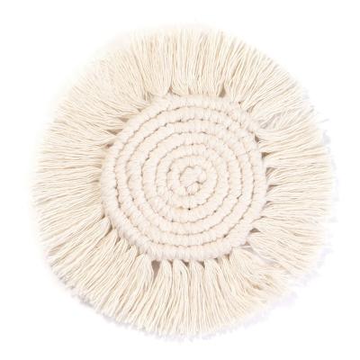 China Viable hot sale with wholesale price custom macrame place mat coaster tableware mat and coasters coffee cup mat for sale