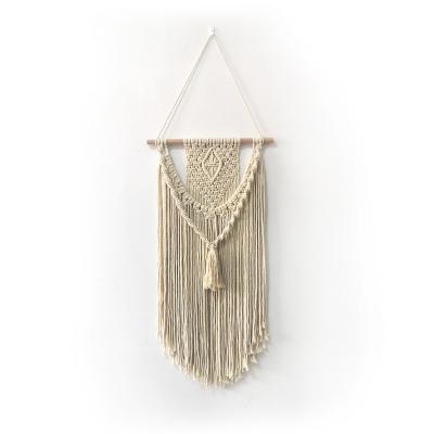 China New Minimalist Woven Handmade Bohemian Cotton Rope Tapestry Wall Hanging Nordic Home Decoration Wall Hanging for sale