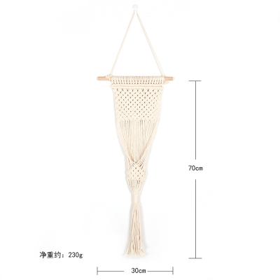 China New Arrival Minimalistic Tapestry Bohemian Hand - Woven Hanging Basket Plant Net Bag Pendant Home Tapestry for sale