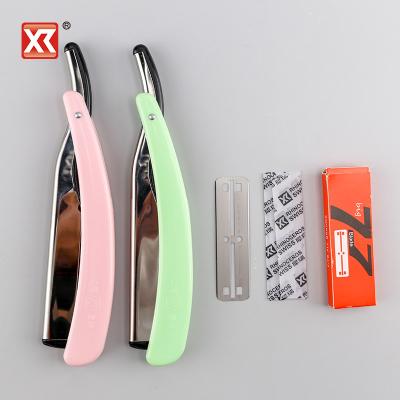 China Stainless Steel Single Full Straight Single Edge Blade Salon Supplies Blade Hairdresser Disposable Shaving Razor for sale