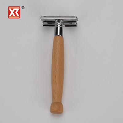 China China Hotsale Premium Quality Twin Blade Bamboo/Edge Private Label Men Olive Wood Handle Double Shaving Safety Razors for sale