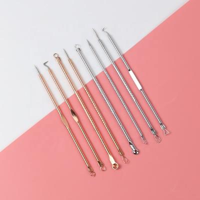 China Low MOQ 4pcs Popular Wholesale Blackhead Remover Needle Kit Set Comedone Extractor Acne Removal Tool for sale