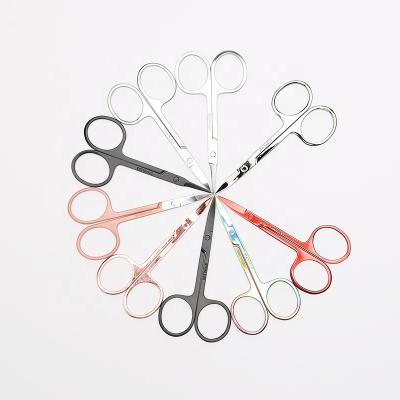 China Black Right Handed Eyebrow Scissors Stainless Steel Scissors Black Eyebrow Scissors, Professional Eyebrow Balancing Makeup Scissors for sale