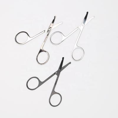 China Right Handed Scissors Customized Small Stainless Steel Nose Makeup Scissors Professional Safety Rounded Nose Hair Scissors Hair Scissors for sale