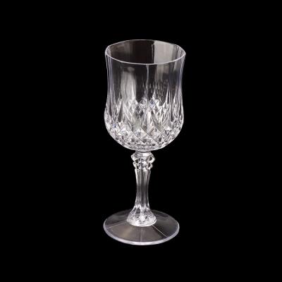 China Sustainable Parties Weddings Used Champagne Flutes Plastic Wine Cup Heavyweight Crystal Plastic Wine Glass for sale