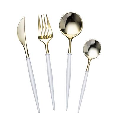 China New Design Disposable Catlery Plastic Spoon And Fork Set Stainless Steel Cutlery for sale