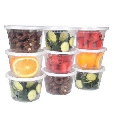 China Eco - Friendly Round Shape Airtight Takeaway Food Container Plastic Lunch Box Set for sale