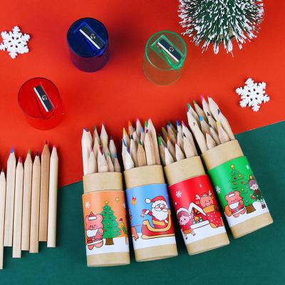 China Promotion Eco-Friendly Wholesale Custom Sublimation Pencil Printing Logo Raw Material Christmas Pencils Empty Wooden Stationery Set for sale