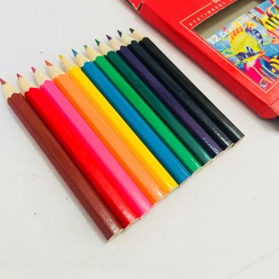 China HB 2 4 6 Eco-friendly Promotional Custom Carbon Wooden Pencil Factory Half Size Colored Hexagonal Pencils Pencil Without Eraser Pack Set For Office And School for sale