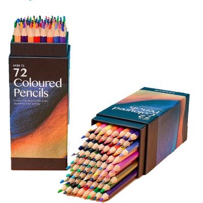 China Eco-Friendly Promotional Pencil Makers High Quality Rainbow Rated Hexagonal Colored Pencils Set Wooden Colored Professional Pencil Drawing For Artist for sale