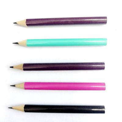 China Eco-Friendly Promotional Pencil Factory Customized Colored Round Triangle Marked Pencils Bulk High Quality Office Mini Matita Without Eraser for sale