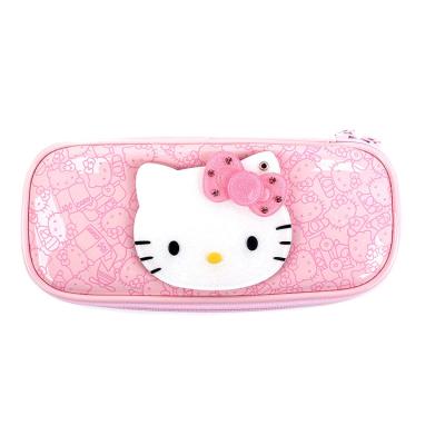 China Factory Customized Promotional Eco-friendly Large Capacity New Design Pencil Case Pink PU Pencil Case Multifunctional Pencil Case With Kitty Mirror For Girls for sale