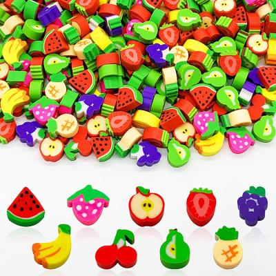 China Office Eraser Free Sample High Quality Colorful Eraser For School Students Children Fruit Shape Pencil Eraser Top For Sketching Pencil for sale