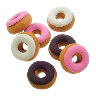 China Promotional custom cute fashion colorful pencil eraser donut bread dessert rubber eraser 3d cartoon eraser suppliers stationery for girls for sale