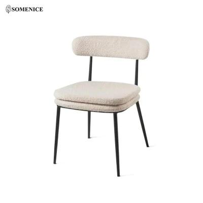 China Somenice Contemporary Nordic Dining Chairs with Frame High Quality and Metal Upholstered Chairs for Hotel Dining Chairs for sale