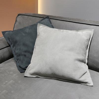 China Modern Italian High End Customization Special Matte Leather Down Leather Cushion for sale