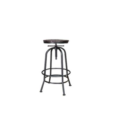 China American Modern Simple Modern High Bar Stool Home Cafe Bar Stool Solid Wood With Backrest Wrought Iron Bar Stool for sale