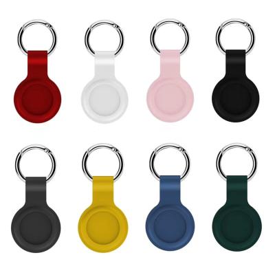 China Quality Anti-lost and Full Silicone Protective Cover Device For Apple Airtag Cases Key Chain Skin Shell Sleeve Washable Airtag Case Dog Collar for sale