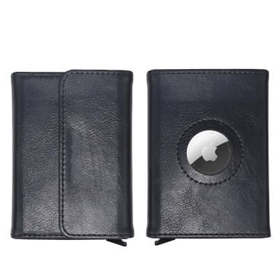 China Anti-fall New Arrival Fashion PU Leather Wallet For Airatg Insert Card Anti Theft Protected Case For Apple Airtag Wallet for sale