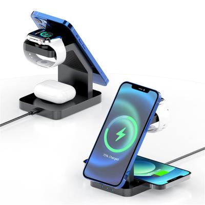 China Phone Charging New 15w Wireless Charger for Iphone 12 3 in 1 Convenient Fast Wireless Charging Dock for Apple Watch Airpods pro for sale