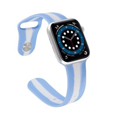 China Rubber Sports Band For Apple Watch Soft Silicone Simplicity Strap Wristbands For Apple Watch Series 38mm 42mm for sale