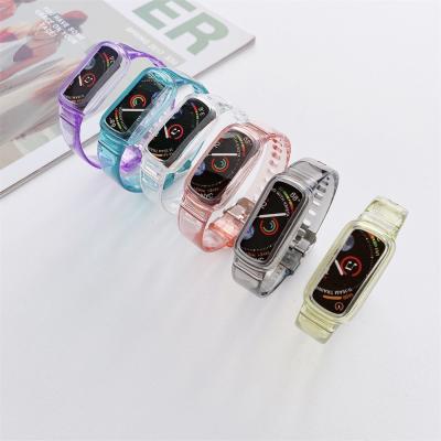 China Popular Fashion Dress Fashion Glacier TPU Luxury Watch Case Strap For Fitbit Sport Replacement Luxe Transparent Watch Band For Fitbit Luxe Band for sale