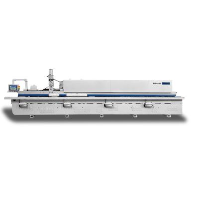 China Building Material Shops MINGD MD-828K double trimming edge banding machine pvc mdf hardcover book block head edge band machine homag edge bander for sale