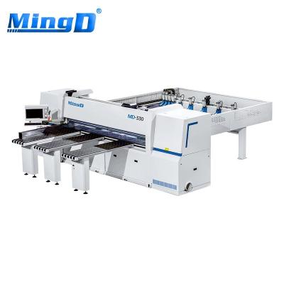 China Horizontal MINGD MD-330 CNC woodworking computer panel beam saw horizontal cutting cutter automatic high pressure beam saw for cabinet door for sale