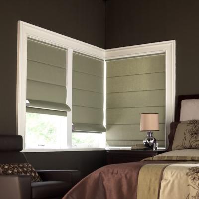 China Waterproof Haoyan Manual And Motorized Window Shade Waterproof Elegant Roman Blinds for sale