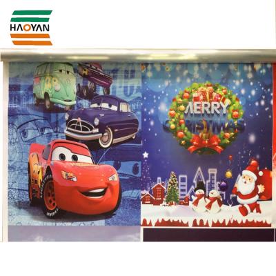 China 1.5M*2.0M Christmas Decoration OEM 3D Printing Windows Printed Roller Blind for sale